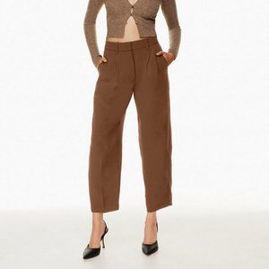 Aritzia Wilfred Carrot Pant Cognac